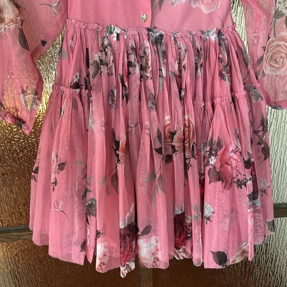 Ted Baker Valentina Floral Print Tulle Dress size 3t - Picture 12 of 13